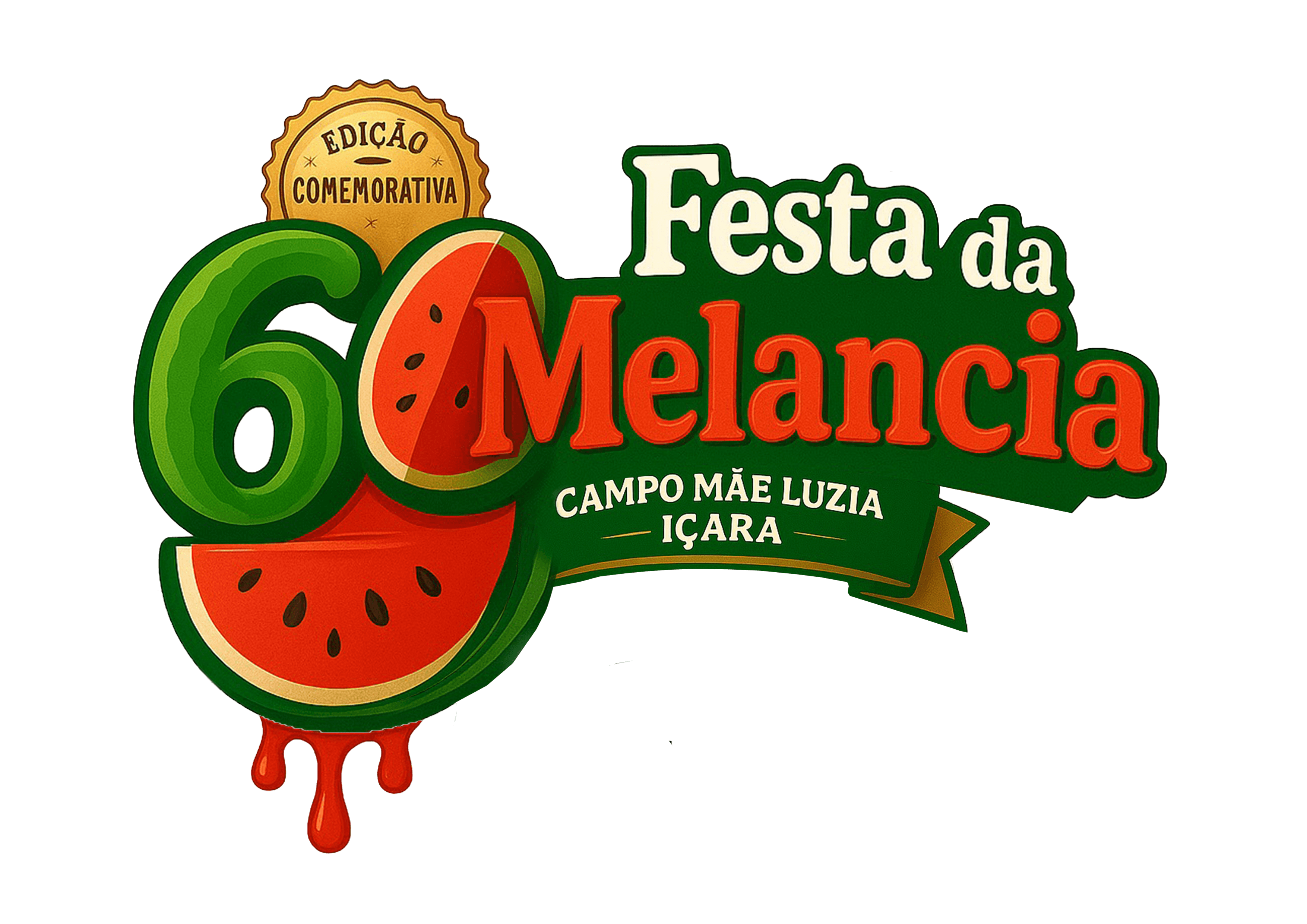Logo da festa da melancia edição 60 anos